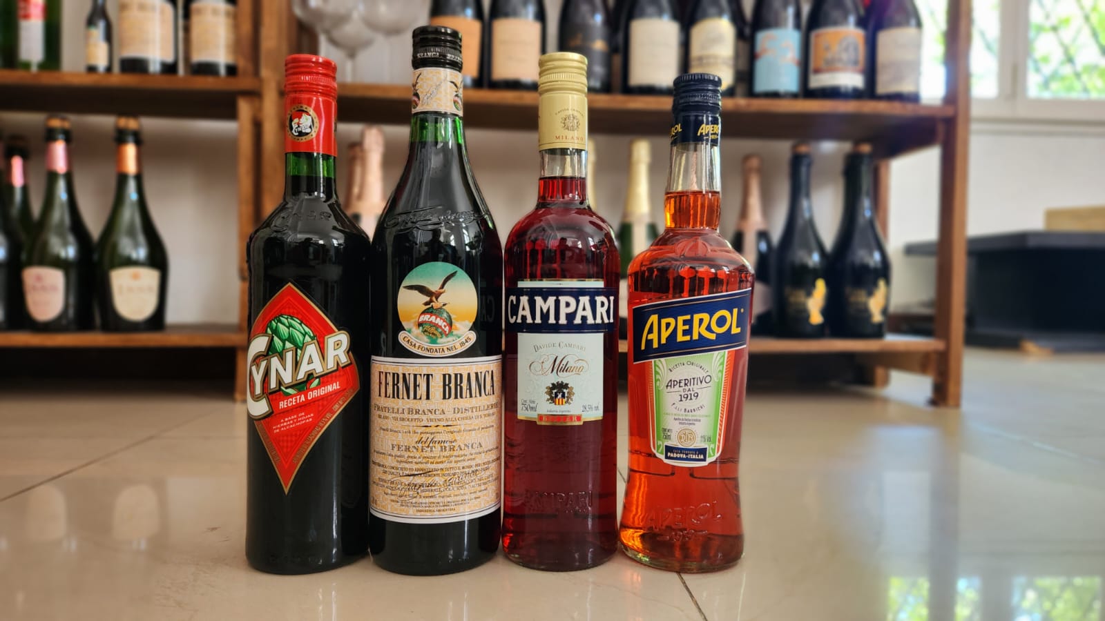 cynar - Fernet branca - Campari - Aperol